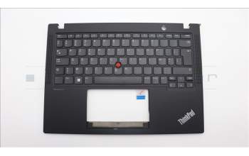 Lenovo 5M11H88965 C-Cover with keyboard, Belgian, Black, UK
