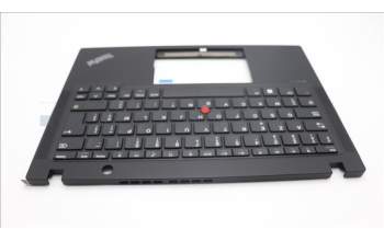 Lenovo 5M11H88965 C-Cover with keyboard, Belgian, Black, UK