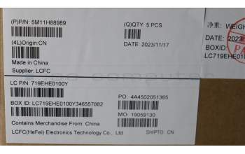 Lenovo 5M11H88989 C-Cover with keyboard, US English Euro, Black, US