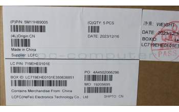 Lenovo 5M11H89005 C-Cover with keyboard, Hebrew, Black, US