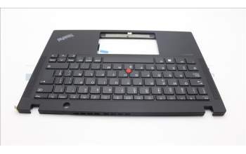 Lenovo 5M11H94328 C-Cover with keyboard, Spanish, Black, UK