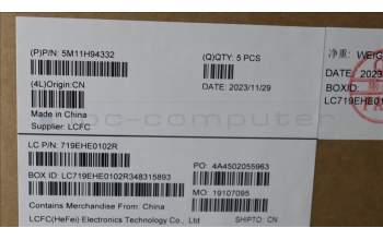 Lenovo 5M11H94332 C-Cover with keyboard, Swedish/Finnish, Black, UK