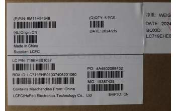 Lenovo 5M11H94348 MECH_ASM KB BK MG UKE CHY