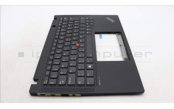 Lenovo 5M11H94403 C-Cover with keyboard, Hungarian, Black, Backlight, UK