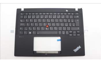 Lenovo 5M11H94487 C-Cover with keyboard, Czech Slovakian, Black, Backlight, WWAN, UK