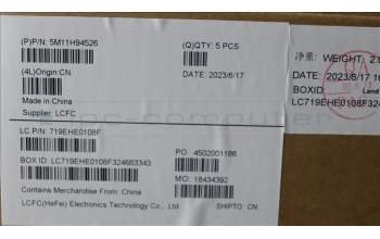 Lenovo 5M11H94526 C-Cover with keyboard, Italian, Black, Backlight, WWAN, UK