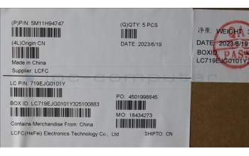 Lenovo 5M11H94747 C-Cover with keyboard,USA English,Black