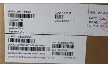 Lenovo 5M11H94768 MECH_ASM FRU KBD CCV GER (CHY) UK BK