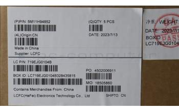 Lenovo 5M11H94852 MECH_ASM FRU KBD CCV ENG BL (CHY) US BK