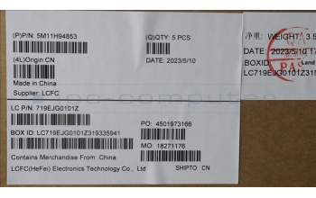 Lenovo 5M11H94853 MECH_ASM FRU KBD CCV ENG BL (LTN) US BK