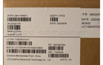 Lenovo 5M11H94971 MECH_ASM GP KBDBZL,GRE,WW,BK/GY,CHY