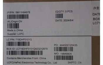 Lenovo 5M11H94978 MECH_ASM GP KBDBZL,KOR,WW,BK/GY,CHY