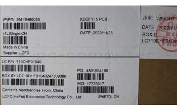 Lenovo 5M11H95056 MECH_ASM GP KBDBZL,SLV,WW,BK/BZ,CHY