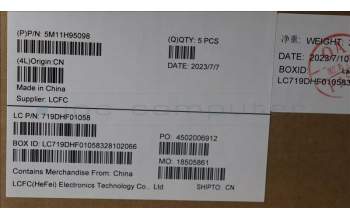 Lenovo 5M11H95098 MECH_ASM GP KBDBZL,TUR,WL,BK/GY,SRX