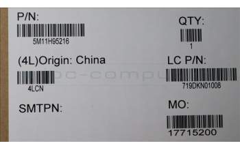 Lenovo 5M11H95216 MECH_ASM 13.3WUXGA,TCH,HybIR,GY,Mut+CSOT