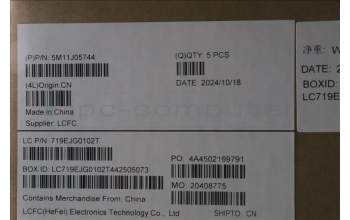 Lenovo 5M11J05744 MECH_ASM FRU KBD CCV BUL BL (CHY) UK BK