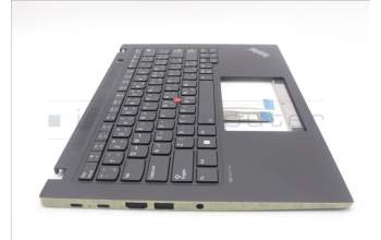 Lenovo 5M11J05850 C-Cover with keyboard, Arabic, Black, Backlight, US