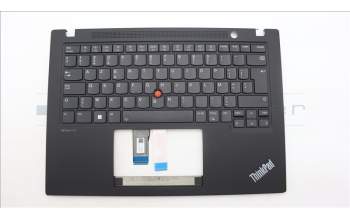 Lenovo 5M11J05854 C-Cover with keyboard, Belgian, Black, Backlight, UK