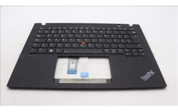 Lenovo 5M11J05854 C-Cover with keyboard, Belgian, Black, Backlight, UK