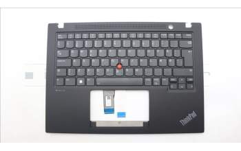 Lenovo 5M11J05874 C-Cover with keyboard, Danish, Black, Backlight, UK