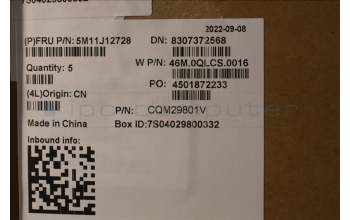 Lenovo 5M11J12728 MECH_ASM GRP_KBD_BZL_DEN_WL_BK_LTN