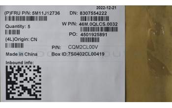 Lenovo 5M11J12736 MECH_ASM GRP_KBD_BZL_HBW_WL_BK_LTN