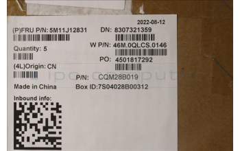 Lenovo 5M11J12831 MECH_ASM GRP_KBD_BZL_UKE_WW_BK_LTN