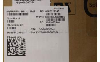 Lenovo 5M11J12847 MECH_ASM GRP_KBD_BZL_GRE_WW_BK_PMX