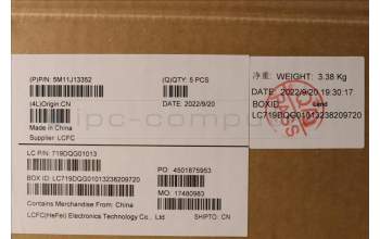 Lenovo 5M11J13352 MECH_ASM KBD BZL,WL,FPR,BK,CHY,ENG