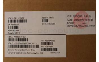 Lenovo 5M11J13416 MECH_ASM KBD BZL,WW,FPR,BK,CHY,TC