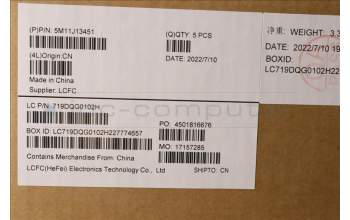 Lenovo 5M11J13451 MECH_ASM KBD BZL,WL,FPR,BK,SRX,KOR