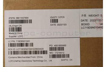 Lenovo 5M11K07694 C-Cover with keyboard, Nordic, Deep Black, WWAN