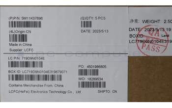 Lenovo 5M11K07696 MECH_ASM GRP KBD BZL,SWE/FIN,WW,DB,SUN