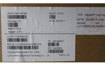 Lenovo 5M11K07697 MECH_ASM GRP KBD BZL,TUR,WW,DB,SUN