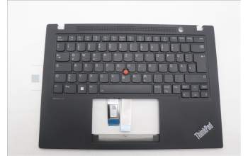 Lenovo 5M11L59335 C-Cover with keyboard, German, Black, Backlight, UK