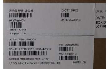 Lenovo 5M11L59335 C-Cover with keyboard, German, Black, Backlight, UK