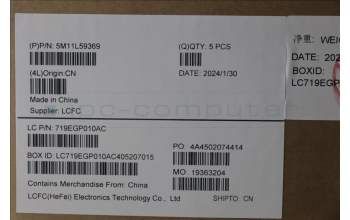 Lenovo 5M11L59369 C-Cover with keyboard, Spanish LA, Black, Backlight, UK