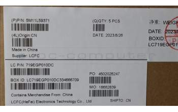 Lenovo 5M11L59371 C-Cover with keyboard, Spanish LA, Black, Backlight, UK