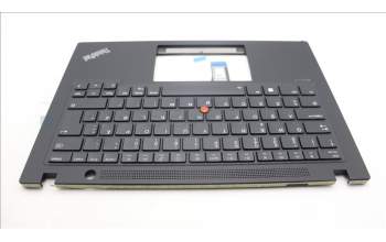 Lenovo 5M11L59375 C-Cover with keyboard, Norwegian, Black, Backlight, UK