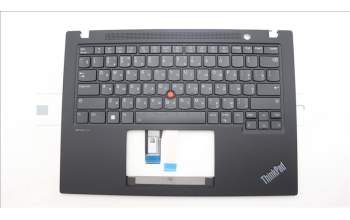 Lenovo 5M11L59387 C-Cover with keyboard, Russian, Black, Backlight, US