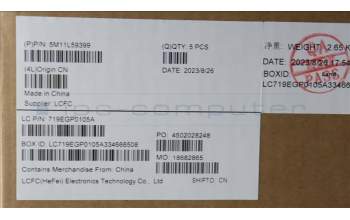 Lenovo 5M11L59399 C-Cover with keyboard, Swedish/Finnish, Black, Backlight, UK