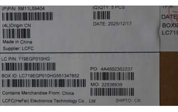 Lenovo 5M11L59404 BL KB BK SWS TRI