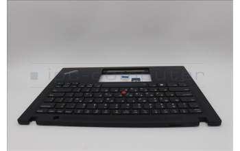 Lenovo 5M11L59485 C-Cover with keyboard, Greek, Black, Backlight, WWAN, US