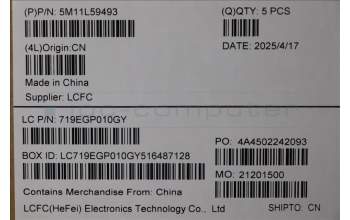 Lenovo 5M11L59493 C-Cover with keyboard, Hungarian, Black, Backlight, WWAN, UK