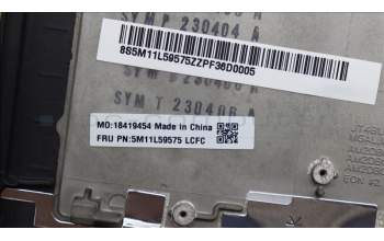 Lenovo 5M11L59575 C-Cover with keyboard, Ukraine, Black, Backlight, WWAN, US