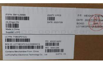 Lenovo 5M11L59580 MECH_ASM BL KB GY ARA TRI