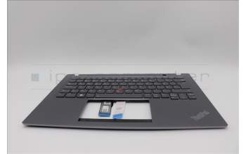 Lenovo 5M11L59628 C-Cover with keyboard, Portuguese, Grey, Backlight, UK