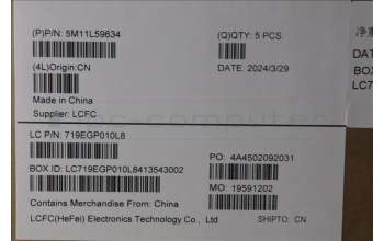 Lenovo 5M11L59634 C-Cover with keyboard, Spanish, Grey, Backlight, UK