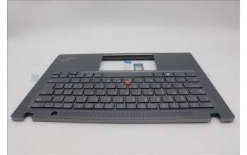 Lenovo 5M11L59637 C-Cover with keyboard, Switzerland, Grey, Backlight, UK