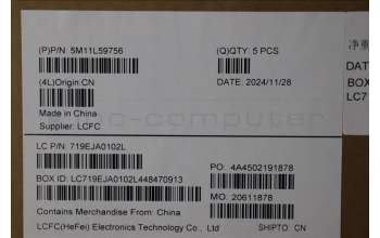 Lenovo 5M11L59756 MECH_ASM FRU KB CCV JPN JP (LTN) BK